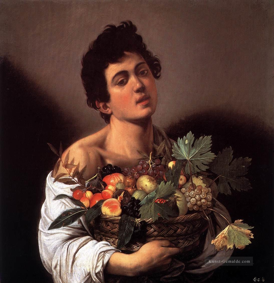 Junge mit einem Korb der Frucht Caravaggio Ölgemälde
